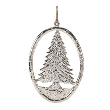 Load image into Gallery viewer, Etched Metal Pine Tree Ornament (Set of 12)
