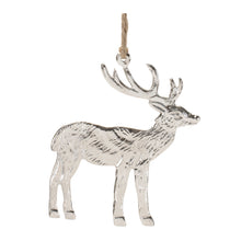 Load image into Gallery viewer, Etched Metal Deer Ornament (Set of 12)
