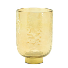 Load image into Gallery viewer, Gold Glass Vase with Metal Accent (Set of 2)
