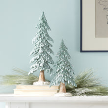 Load image into Gallery viewer, Glittered Winter Pine Tree (Set of 2)
