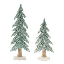Load image into Gallery viewer, Glittered Winter Pine Tree (Set of 2)

