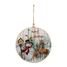 Load image into Gallery viewer, Merry Christmas Woodland Disc Ornament (Set of 6)
