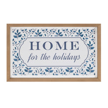Load image into Gallery viewer, Framed Home for the Holidays Sign 15.5"L
