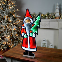 Load image into Gallery viewer, Santa with Pine Tree Ekkolight 23.5"H
