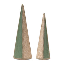 Load image into Gallery viewer, Woven Bamboo Cone Pine Tree (Set of 2)
