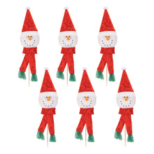 Load image into Gallery viewer, Plush Snowman Head Pick (Set of 6)
