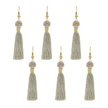Load image into Gallery viewer, Jeweled Tassel Ornament (Set of 6)

