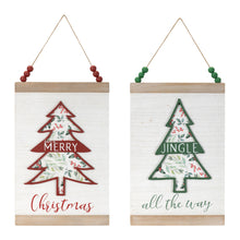 Load image into Gallery viewer, Wood Beaded Merry Christmas Banner (Set of 2)
