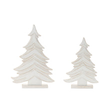 Load image into Gallery viewer, Carved Wood Pine Tree (Set of 2)
