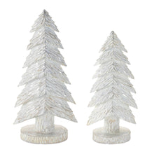 Load image into Gallery viewer, White Christmas Tabletop Trees (Set of 2)
