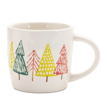 Load image into Gallery viewer, Ceramic Pine Tree Print Mug (Set of 4)
