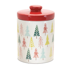 Load image into Gallery viewer, Ceramic Pine Tree Print Cookie Jar 10"H
