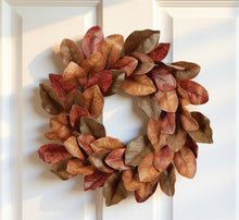 Load image into Gallery viewer, Fall Magnolia Leaf Wreath 24"D
