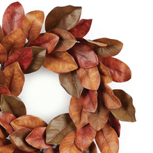 Load image into Gallery viewer, Fall Magnolia Leaf Wreath 24"D
