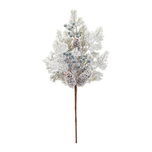 Load image into Gallery viewer, Flocked Pine Berry Spray (Set of 2)
