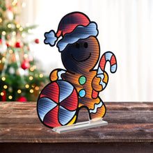 Load image into Gallery viewer, Peppermint Gingerbread Man Ekkolight 29.5"H
