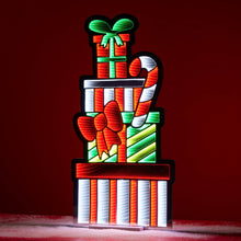 Load image into Gallery viewer, Package Stack and Candy Cane Ekkolight 47"H
