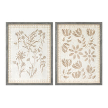 Load image into Gallery viewer, Framed Floral Wall Art Under Glass  (Set of 2)
