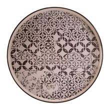 Load image into Gallery viewer, Round Ornate Geometric Print Tray 17.5"D

