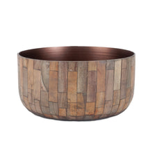 Load image into Gallery viewer, Round Wooden Bowl Planter (Set of 2)
