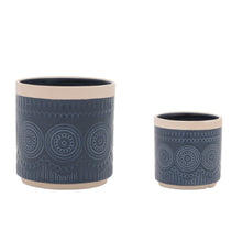 Load image into Gallery viewer, Ceramic Mandala Pattern Planter (Set of 2)
