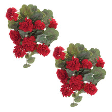 Load image into Gallery viewer, Hanging Geranium Floral Bush (Set of 2)
