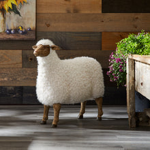 Load image into Gallery viewer, Furry Sheep Statue 23"L
