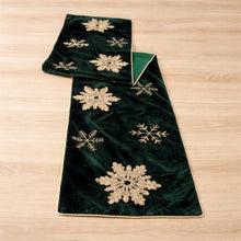 Load image into Gallery viewer, Embroidered Snowflake Table Runner 72"L
