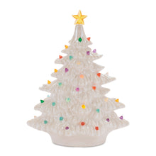 Load image into Gallery viewer, Lighted Ceramic Christmas Tree with Multicolor Bulbs 11"H
