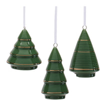 Load image into Gallery viewer, Ceramic Tree Ornament Set of 6
