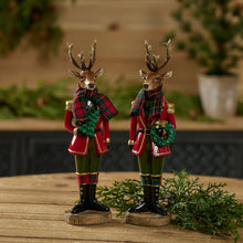 Load image into Gallery viewer, Plaid Deer Nutcracker Figurines (Set of 4)
