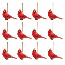 Load image into Gallery viewer, Resin Cardinal Ornament Set of 12
