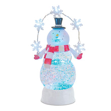 Load image into Gallery viewer, LED Snowman Snow Globe 9.5"H

