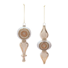 Load image into Gallery viewer, Glass Finial Reflector Ornament Set of 12
