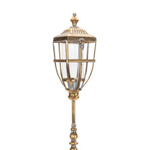 Load image into Gallery viewer, Distressed Metal Lantern Post with Glass Insert 36"H
