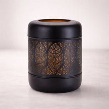 Load image into Gallery viewer, Cut Metal Leaf Pattern Lantern 9.25"H

