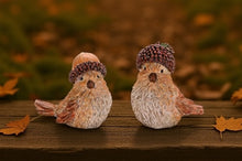 Load image into Gallery viewer, Woodland Bird with Acorn Hat Figurine (Set of 2)
