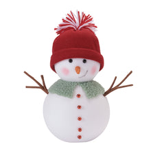Load image into Gallery viewer, Plush Snowman Figurines with Knit Hats and Scarves (Set of 6)
