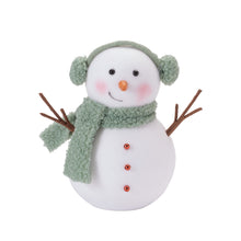 Load image into Gallery viewer, Plush Snowman Figurines with Knit Hats and Scarves (Set of 6)
