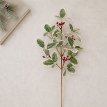 Load image into Gallery viewer, Holly Leaf and Berry Spray (Set of 2)
