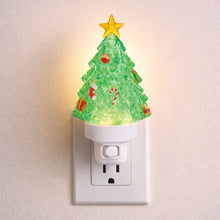 Load image into Gallery viewer, Christmas Tree Snow Globe Night Light 7"H
