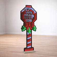 Load image into Gallery viewer, Santa Stop Here Ekkolight 47"H

