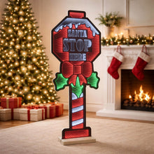 Load image into Gallery viewer, Santa Stop Here Ekkolight 47"H
