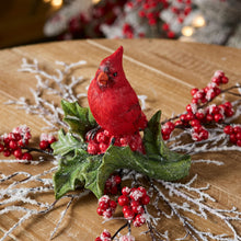 Load image into Gallery viewer, Cardinal Bird on Holly Branch (Set of 2)
