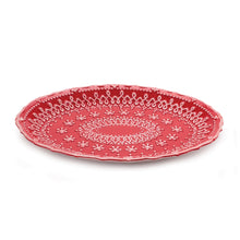 Load image into Gallery viewer, Embossed Ceramic Snowflake Platter (Set of 2)
