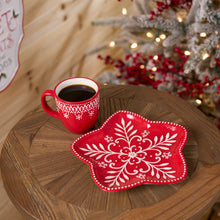 Load image into Gallery viewer, Ceramic Snowflake Plate (Set of 4)

