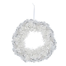 Load image into Gallery viewer, Silver Tinsel Christmas Wreath 18"D
