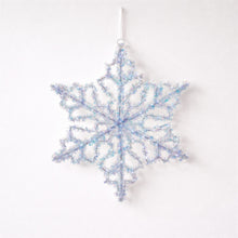 Load image into Gallery viewer, LED Hanging Tinsel Snowflake 31.5"H

