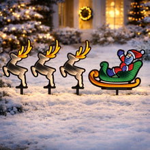 Load image into Gallery viewer, Santa and Sleigh Pathway Light Ekkolight (Set of 4)
