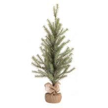 Load image into Gallery viewer, Glittered Pine Tree in Burlap 36"H
